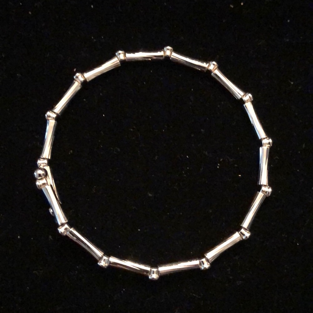 Merx Silver Bamboo Shape Bracelet